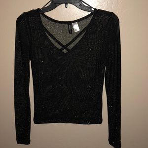 H&M Sheer/Mesh long sleeve.